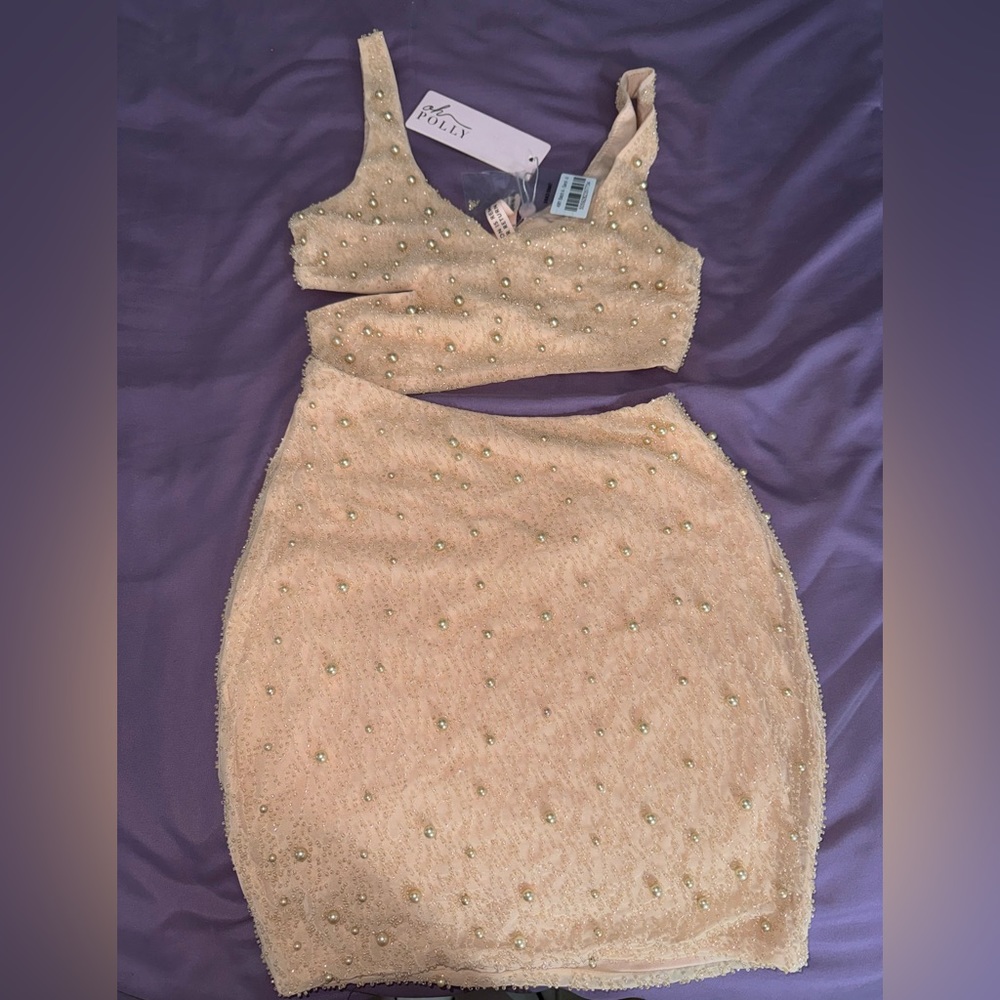 Oh Polly peachy pearl dress